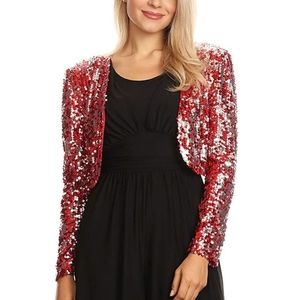 Cropped Sequin Red Blazer Halloween costume